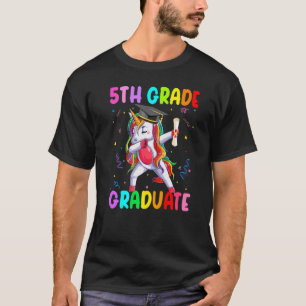 T-shirt Diplômé de 5e année Dabbing Magique Unicorne Class