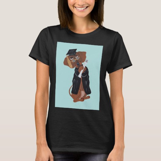 T-shirt Diplômé de Dachshund (Devant)