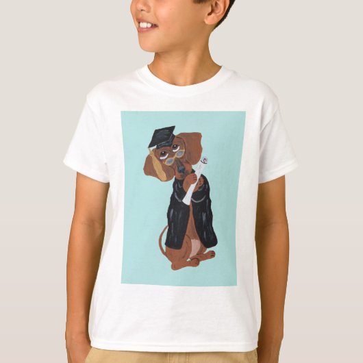T-shirt Diplômé de Dachshund (Devant)