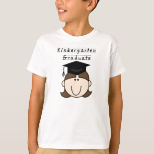 T-shirt Diplômé de jardin d'enfants de fille de brune