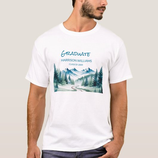 T-shirt Diplômé de la montagne aventure (Devant)