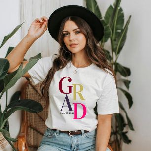 T-shirt Diplômé de la promotion 2024 couleur tendance