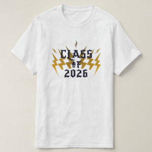 T-shirt Diplômé de la promotion 2026 Cool Lightning Rocker