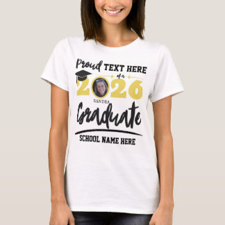 T-shirt Diplômé de la promotion 2026 de la famille fière p