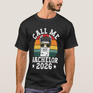 T-shirt Diplôme de licence Appelez-Moi Bachelier 2026 Drôl