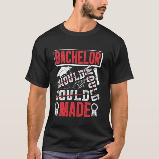 T-shirt Diplôme de Licence BACCALAURÉAT DEVRAIT POURRAIT R (Devant)
