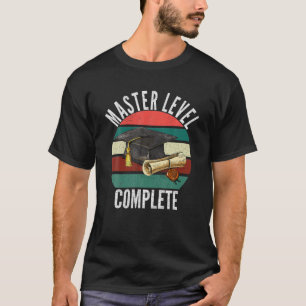 T-shirt Diplôme de maîtrise Diplôme de maîtrise Niveau de