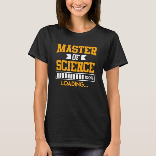 T-shirt Diplôme de master terminé Master en sciences (Devant)