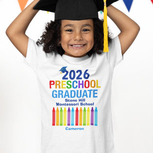 T-shirt Diplômé de maternelle 2026 Enfant Personnalisé Mig