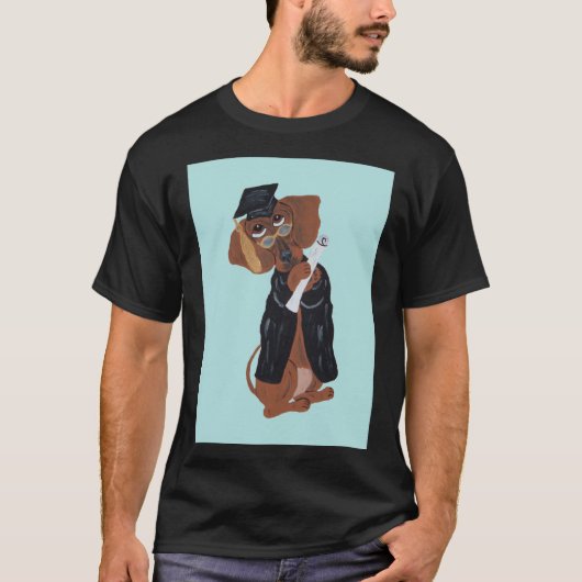 T-shirt Diplômé de teckel (Devant)
