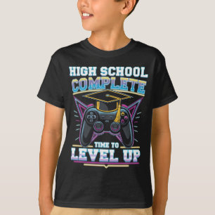 T-shirt Diplômé du Lycée Joueur Jeux Vidéo Diplôme