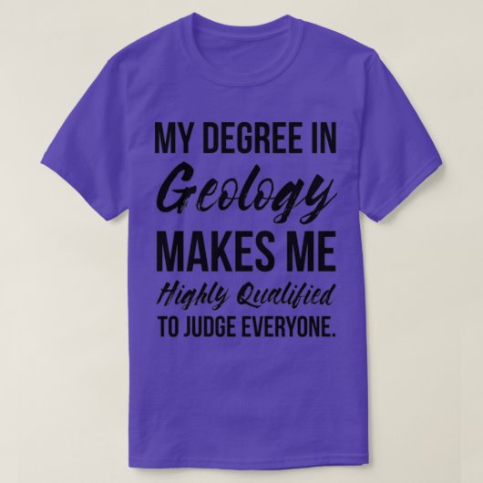 T-shirt Diplôme en géologie (Design devant)