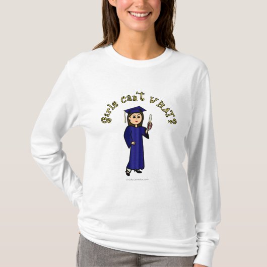 T-shirt Diplômé léger en bleu (Devant)