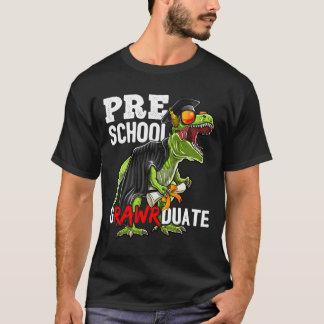 T-shirt Diplômé préscolaire Dinosaure Diplôme de Cap Gown