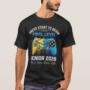 T-shirt Diplômé senior 2026 - Gamer diplômé 2026