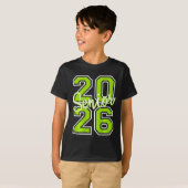 T-shirt Diplômé senior 2026 Varsity Lime Vert Blanc On (Devant entier)