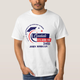 T-shirt Diplômée Bleu Rouge Blanc Graduation Tri-Blend Che