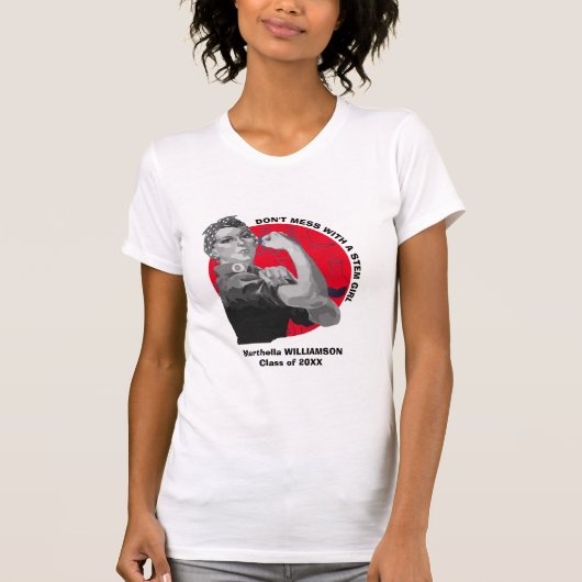 T-shirt Diplômée sur mesure en Fille STEM (Devant)