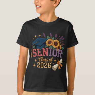 T-shirt Diplômées Seniors 2026 Graduation Filles Boho Sufl