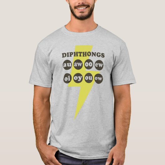T-shirt Dipthongs Apprendre l'anglais avec des phoniques (Devant)