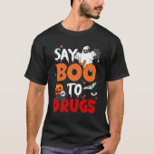 T-shirt Dire Boo To Drugs Red Ribbon Week Sensibilisation  (Devant)