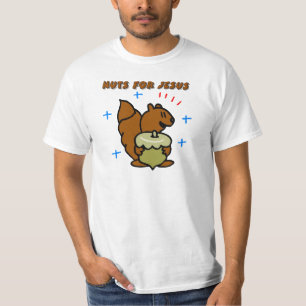 T-shirt Dire chrétien d'écureuil d'écrou de Jésus