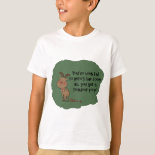 T-shirt Dire drôle vilain de cadeau de dunette de renne d