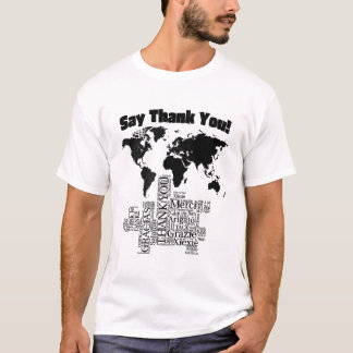 T-SHIRT DIRE MERCI DANS DIFFÉRENTES LANGUES DU MONDE