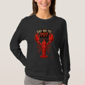 T-shirt Dire Non Au Homard En Pot Manches Longues (Devant)