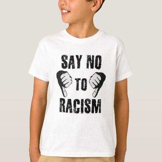 T-shirt Dire non au racisme (Devant)