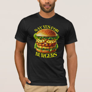 T-shirt dire oui aux burgers