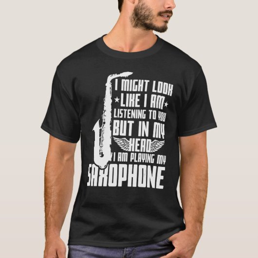 T-shirt Dire saxophone drôle (Devant)