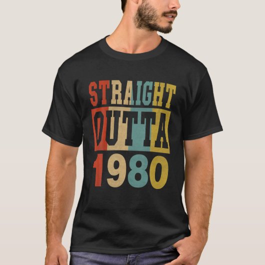 T-shirt Direct Outta 1980 41E Anniversaire Garçon De 41Ans (Devant)