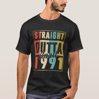 T-shirt Direct Outta Avril 1991 Hommes Vintages 31E B