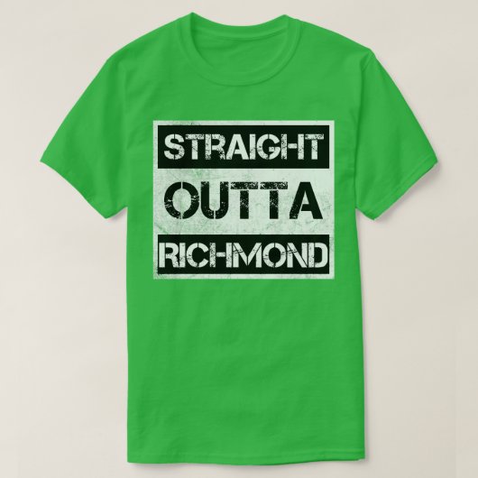 T-shirt Direct Outta Richmond Virginia Vintage Distresse (Design devant)