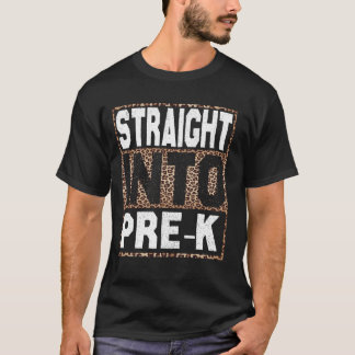 T-shirt directement dans le léopard pré-K Premier jour de 