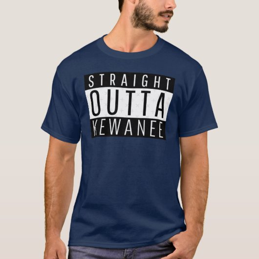 T-shirt Directement en direction de Kewanee Illinois (Devant)