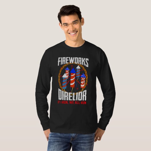 T-shirt Directeur de Firework Technicien Je Vous Exécute 4 (Devant entier)