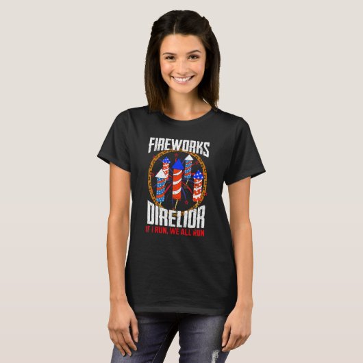 T-shirt Directeur de Firework Technicien Je Vous Exécute 4 (Devant entier)