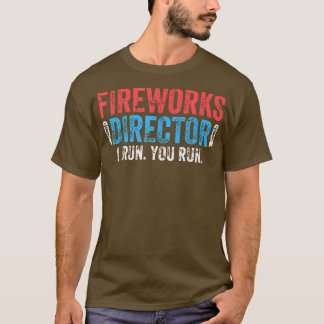 T-shirt Directeur de Fireworks 4 juillet Célébration Cadea