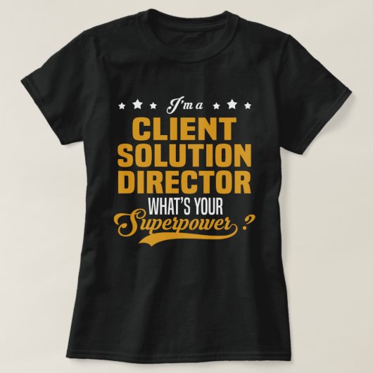 T-shirt Directeur de la solution client (Design devant)