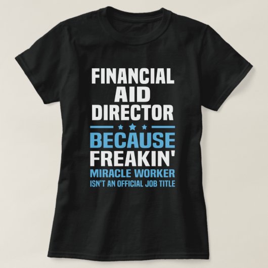 T-shirt Directeur de l'aide financière (Design devant)