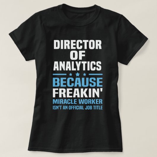 T-shirt Directeur de l'analyse (Design devant)