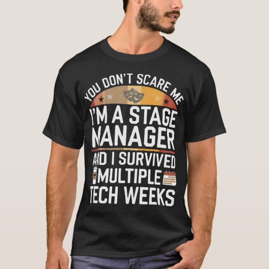 T-shirt Directeur de scène drôle Semaines techniques Direc (Devant)