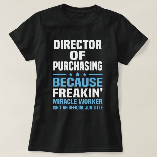 T-shirt Directeur des achats (Design devant)
