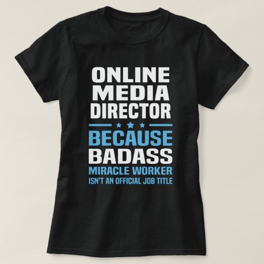 T-shirt Directeur des médias en ligne (Design devant)