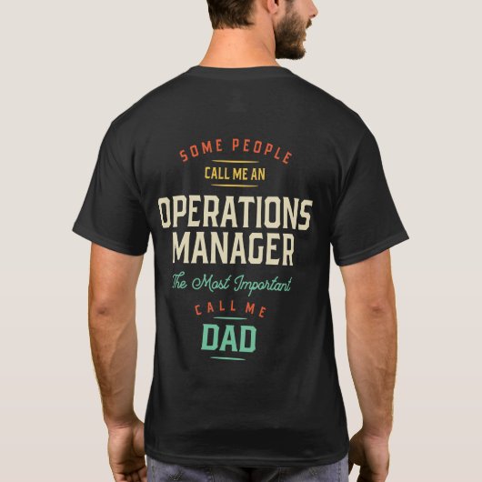 T-shirt Directeur des opérations et père (Dos)