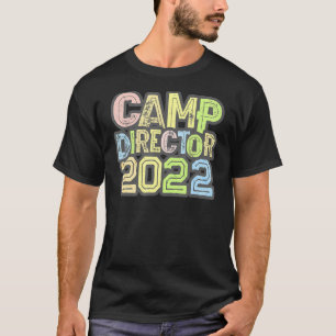 T-shirt Directeur du camp vintage 2022 Hôte du camping Cha