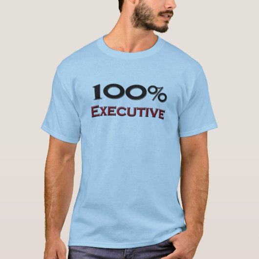 T-shirt Directeur exécutif de 100 pour cent (Devant)
