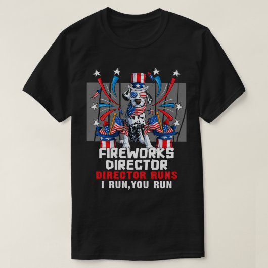 T-shirt Directeur Fireworks 4 juillet Je Vous Exécute Exéc (Design devant)
